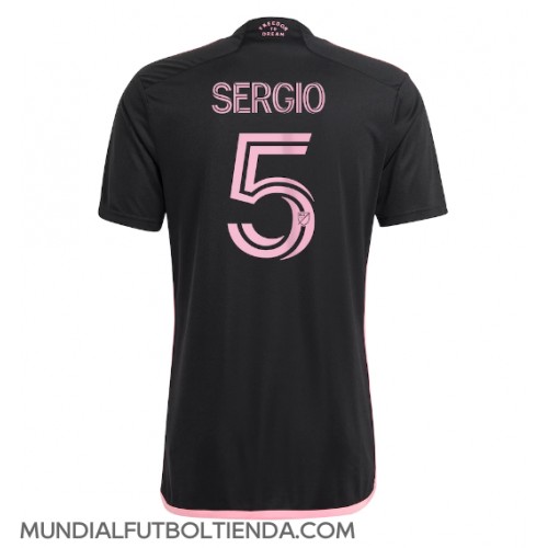 Camiseta Inter Miami Sergio Busquets #5 Segunda Equipación Replica 2023-24 mangas cortas